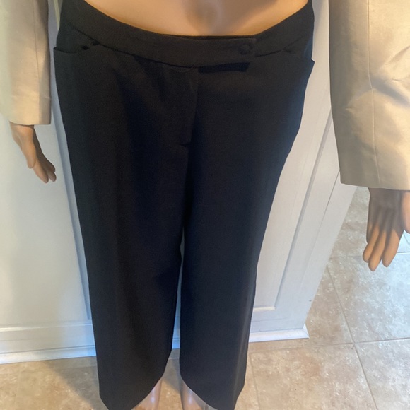 Armani Collezioni Size 4 Black and Grey Dress Pants - Picture 2 of 8